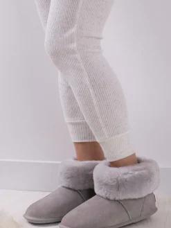 Just Sheepskin Ladies Albery Sheepskin Slipper Grey Hot