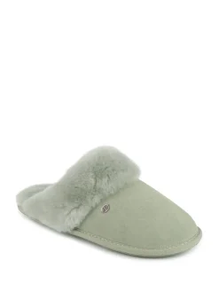 Just Sheepskin Ladies Duchess Sheepskin Slipper Green Sale