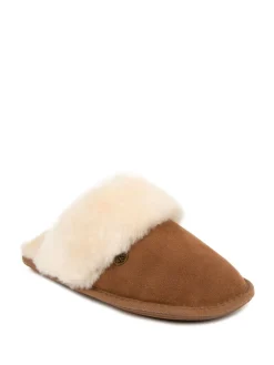 Just Sheepskin Ladies Duchess Sheepskin Slipper Brown Best