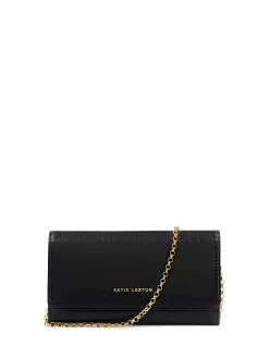 Katie Loxton Black Zea Patent Crackle Cross-Body Purse
