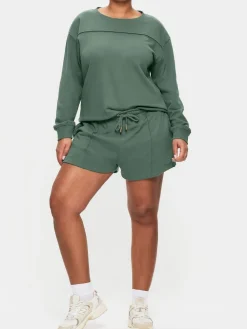 KBX White Jessica Shorts Green Discount