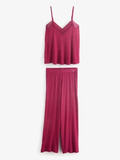 KBX Red Ada Modal Long Leg Cami Set Discount