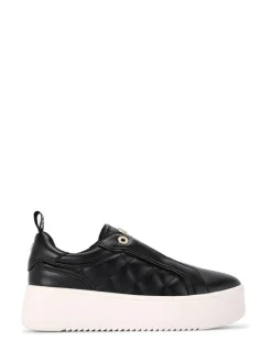 KG Kurt Geiger Lighter Laceless Quilt Trainers Black Sale
