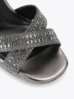 KG Kurt Geiger Fleur Platform Sandals Grey Outlet