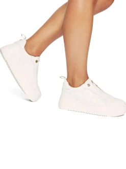 KG Kurt Geiger Lighter Laceless Quilt Trainers White
