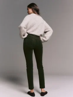 Next Corduroy Skinny Trousers Khaki Green Outlet