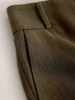 Next Khaki Green Crosshatch Elastic Waist Wide Leg Trousers Hot