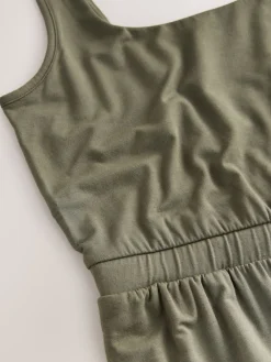 Next Jersey Jumpsuit Khaki Green New