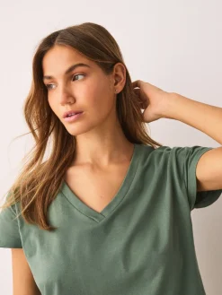 Next Short Pyjamas Set Khaki Green Palm Hot