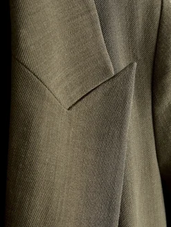 Next Khaki Green Relaxed Crosshatch Blazer