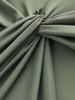 Next Twist Bandeau Tummy Control Swimsuit Khaki Green Hot