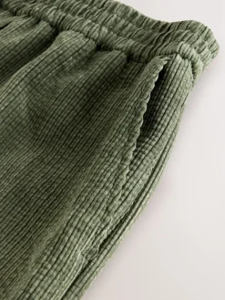 Next Khaki Green Wide Leg Soft Cord Trousers Clearance