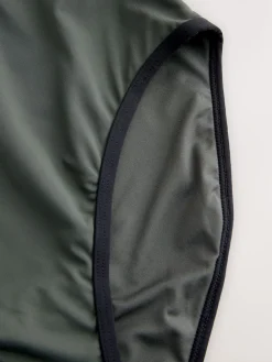 Next Zipped Shaping Tummy Control Swimsuit Khaki Green Best