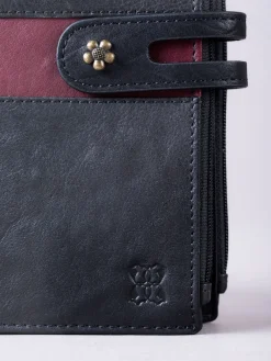 Lakeland Leather Hartsop Leather Double Zip Purse Black Hot