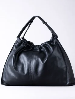 Lakeland Leather Black Newland Slouch Tote Bag Sale