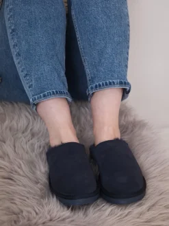 Lakeland Leather Ladies Sheepskin Clog Winter Slippers Blue Online