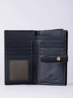 Lakeland Leather Blue Large Icon Stud Tab Purse Sale