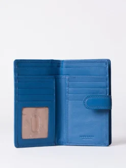 Lakeland Leather Blue Medium Tab Purse Best