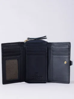 Lakeland Leather Blue Medium Icon Stud Tab Purse Discount