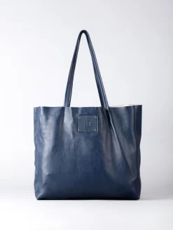Lakeland Leather Tarn Leather Bucket Bag Blue Best