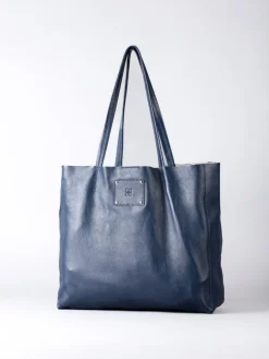 Lakeland Leather Tarn Leather Bucket Bag Blue Best