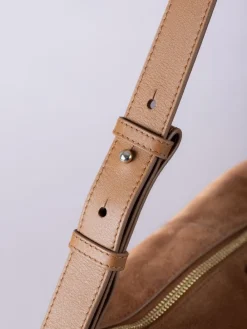 Lakeland Leather Brown Buttermere Suede Hobo Bag Clearance