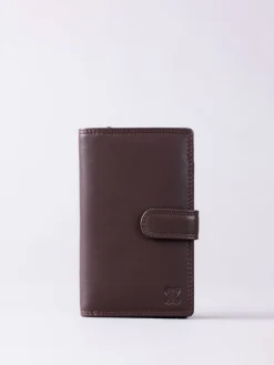 Lakeland Leather Brown Medium Tab Purse