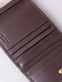 Lakeland Leather Brown Small Leather Flapover Purse Sale