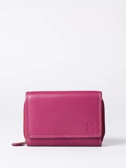 Lakeland Leather Cranberry Small Purse Hot