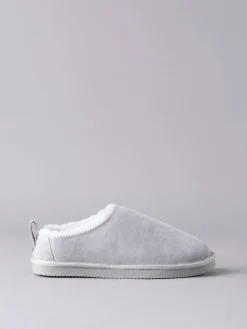 Lakeland Leather Ladies Sheepskin Clog Winter Slippers Grey Outlet