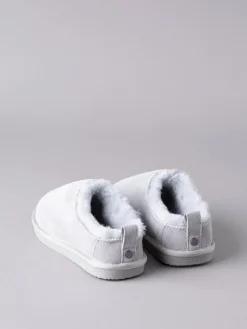 Lakeland Leather Ladies Sheepskin Clog Winter Slippers Grey Outlet