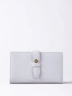 Lakeland Leather Grey Large Icon Stud Tab Purse Discount