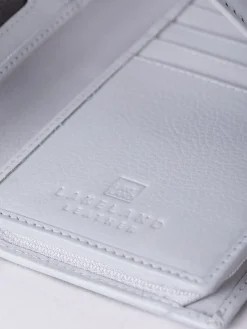 Lakeland Leather Grey Large Icon Stud Tab Purse Discount