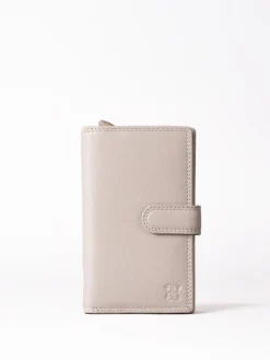 Lakeland Leather Grey Medium Tab Purse