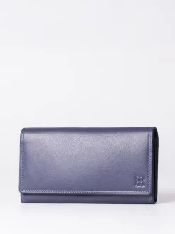 Lakeland Leather Light Purple Large Flapover Purse Discount