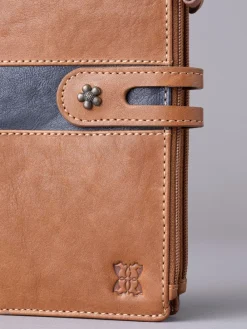 Lakeland Leather Hartsop Leather Double Zip Purse Natural Sale