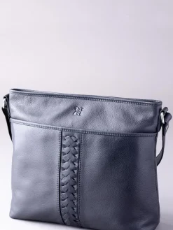Lakeland Leather Farlam Cross-Body Bag Navy