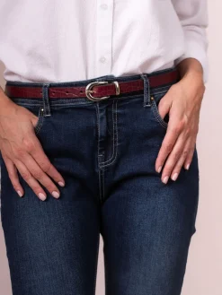 Lakeland Leather Kirkby Belt Red Discount