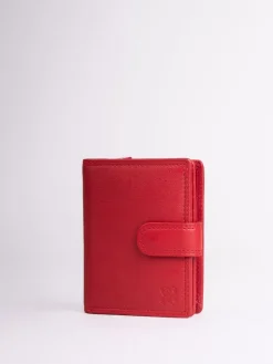 Lakeland Leather Red Small Tab Purse Clearance