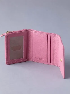 Lakeland Leather Rose Pink Small Leather Flapover Purse Best