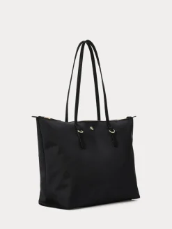 Lauren Ralph Lauren Keaton Nylon Medium Tote Bag Black