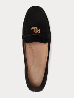 Lauren Ralph Lauren Barnsbury Suede Loafers Black Hot