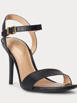 Lauren Ralph Lauren Gwen Nappa Leather Sandals Black Best