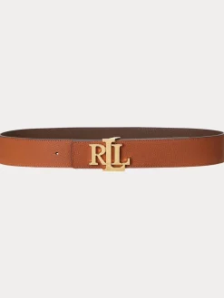 Lauren Ralph Lauren Brown Leather Wide Reversible Belt Sale