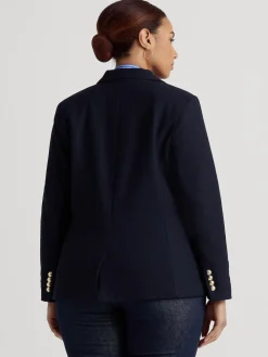 Lauren Ralph Lauren Curve Anfisa Bullion Jacquard Blazer Lauren Navy Discount