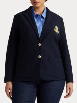 Lauren Ralph Lauren Curve Anfisa Bullion Jacquard Blazer Lauren Navy Discount