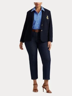 Lauren Ralph Lauren Curve Anfisa Bullion Jacquard Blazer Lauren Navy Discount
