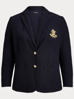 Lauren Ralph Lauren Curve Anfisa Bullion Jacquard Blazer Lauren Navy Discount