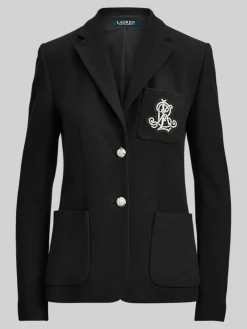 Lauren Ralph Lauren Polo Black Anfisa Bullion Jacquard Blazer Sale