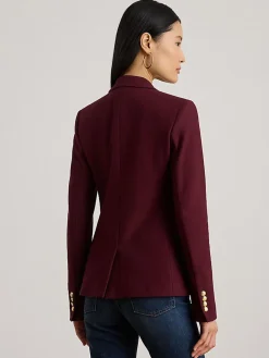 Lauren Ralph Lauren Anfisa Crest Logo Blazer Jacket Red Sale